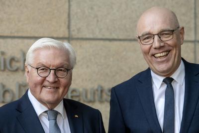 10. April 2025: Bundespr?sident Frank-Walter Steinmeier besucht das Haus der Geschichte in Bonn.-stock-photo