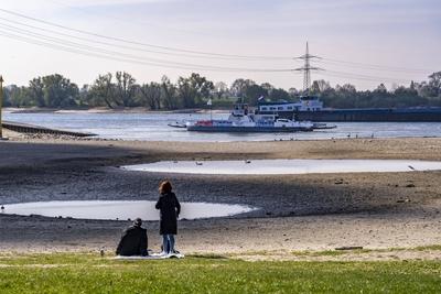 Rhein Niedrigwasser-stock-foto
