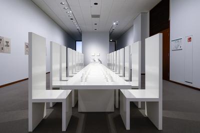 Yoko Ono Ausstellung in der Nationalgalerie in Berlin-stock-foto