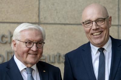 10. April 2025: Bundespr?sident Frank-Walter Steinmeier besucht das Haus der Geschichte in Bonn.-stock-photo