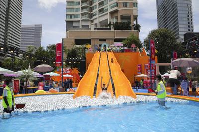 Celebrations for Songkran, Thai traditional New Year in Thailand-stock-foto