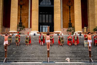 The Sacred Representation of the Passion of Jesus Christ-stock-foto