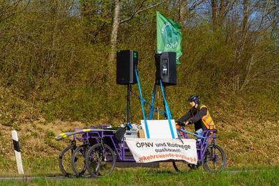Augsburg, Bavaria, Germany - April 11, 2025: Bicycle demonstration in Augsburg by Fridays for Future under the motto: cl-stock-foto