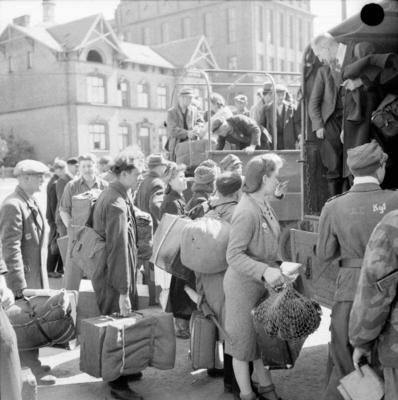 Displaced Persons and Refugees in Germany The Displaced Persons camp within the grounds of Hamburg Zoo was build by the-stock-foto