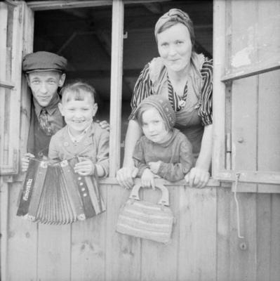 Displaced Persons and Refugees in Germany The Displaced Persons camp within the grounds of Hamburg Zoo was build by the-stock-foto