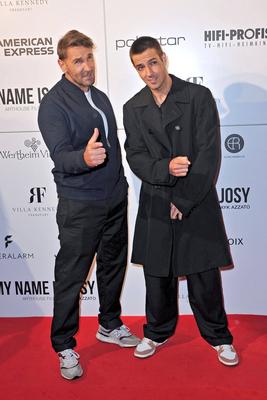 Premiere MY NAME IS JOSY . Schauspieler Mark Keller und sein Sohn Aaron Keller anl??lich der Premiere von MY NAME IS JOS-stock-photo