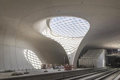 Die Baustelle Stuttgart 21 ist an Ostern f?r Besucher ge?ffnet. Ein Online-Anmeldung ist erorderlich. Im Vorjahr waren a-stock-foto