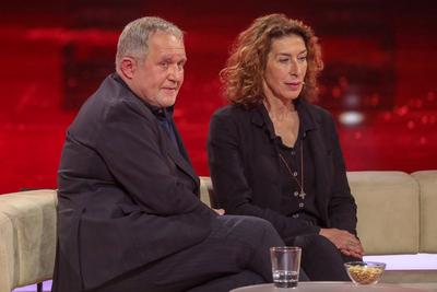 1108/ Adele Neuhauser, Harald Krassnitzer / Fernseh Live Unterhaltungsshow Verstehen Sie Spass ? , Germany, Muenchen, Ba-stock-foto