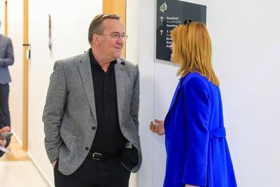 Dialogkonferenz zum Start des SPD Mitgliedervotums-stock-foto