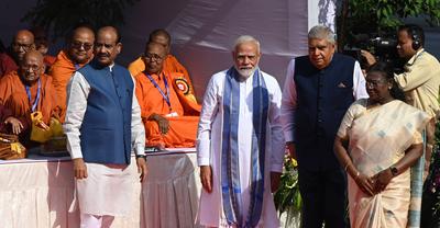 Parliamentarians Pay Tribute To BR Ambedkar On Birth Anniversary-stock-foto