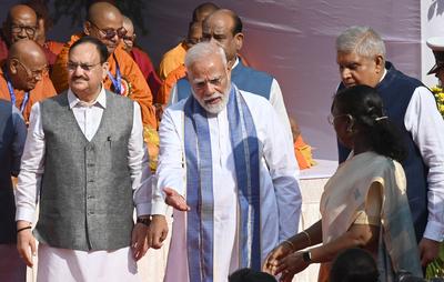 Parliamentarians Pay Tribute To BR Ambedkar On Birth Anniversary-stock-foto