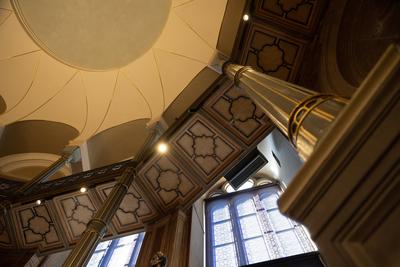 Innenansicht der Neuen Synagoge Berlin - Centrum Judaicum (Foto vom 28.02.2023). Die Stiftung Neue Synagoge Berlin - Cen-stock-foto