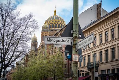 Berlin Mitte, Centrum Judaicum / Neue Synagoge Oranienburger Straße - 26.04.2023 Berlin *** Berlin Mitte, Centrum Judaic-stock-foto