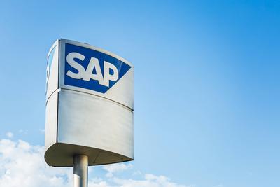SAP logo, Global German multinational software company, software giant s visual branding SAP logo, Global German multina-stock-photo