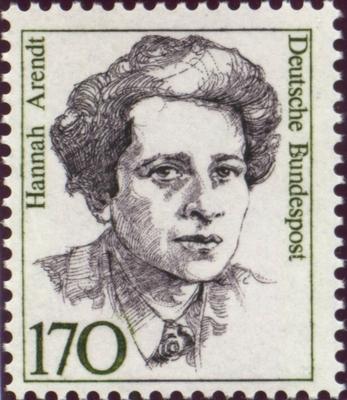 Bildnummer: 51540235  Datum: 31.10.2006  Copyright: imago/Sch?ningHannah Arendt auf einer Briefmarke der Deutschen Bundespost, Personen; 2006, Briefmarke, Briefmarken, Marke, Marken, Postwertzeichen,  , , , , , Gedenkbriefmarke, Gedenkbriefmarken, Deutsche Bundespost, 170; , hoch, Kbdig, Einzelbild, Freisteller, Deutschland, , People, Studioaufnahme-stock-foto
