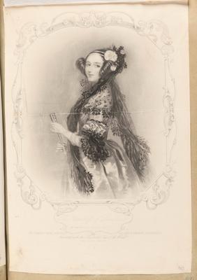 ﻿Portrait of Ada, Countess of Lovelace. Mote, William Henry (1803-1871), graphic artist, London Joint Stock Newspaper-stock-photo