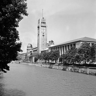M?nchen Das Deutsche Museum auf der Museumsinsel in M?nchen, Deutschland 1930er Jahre. The German Museum at Munich, Germ-stock-foto
