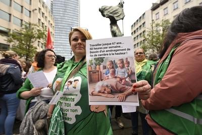 Demonstration Early Childhood Sector-stock-foto