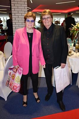 Claudia Pechstein mit Ehemann Matthias Gro?e-stock-foto