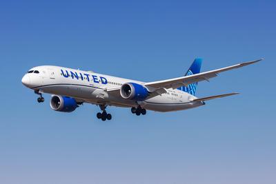 United Airlines Boeing 787-9 Dreamliner Flugzeug Flughafen Los Angeles, USA-stock-photo