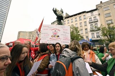 Demonstration Early Childhood Sector-stock-foto