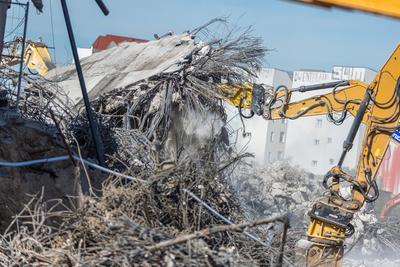 Abriss der A100 Br?cke-stock-foto