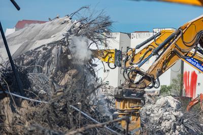 Abriss der A100 Br?cke-stock-foto