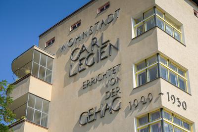 UNESCO Welterbe Siedlung, Wohnstadt Carl Legien, Erich-Weinert-Stra?e / Gubitzstra?e, Prenzlauer Berg, Pankow, Berlin, D-stock-photo
