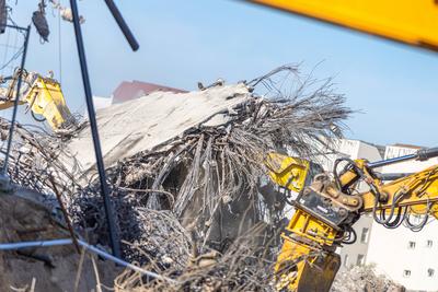 Abriss der A100 Br?cke-stock-foto