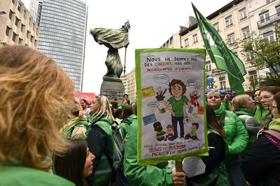 Demonstration Early Childhood Sector-stock-foto
