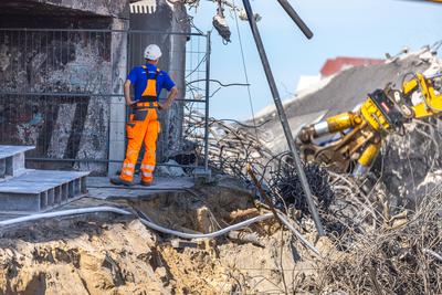 Abriss der A100 Br?cke-stock-foto