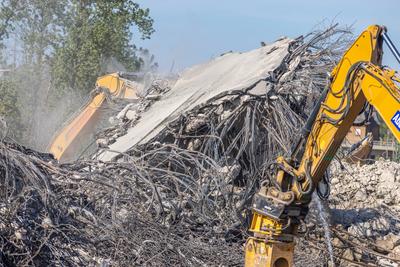 Abriss der A100 Br?cke-stock-foto