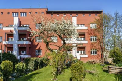 Hufeisensiedlung, Siedlung der Berliner Moderne, Welterbe der UNESCO, Berlin-Britz, Neuk?lln, Berlin, Deutschland, Europ-stock-photo