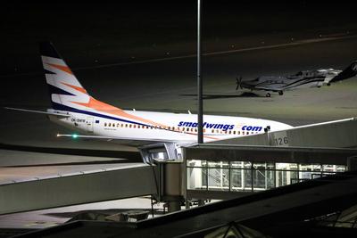 Landung Afghanischer Fl?chtlinge am Flughafen Leipzig/Halle-stock-foto