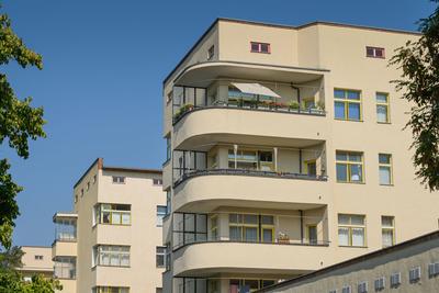 UNESCO Welterbe Siedlung, Wohnstadt Carl Legien, Erich-Weinert-Stra?e / Sodtkestra?e, Prenzlauer Berg, Pankow, Berlin, D-stock-photo