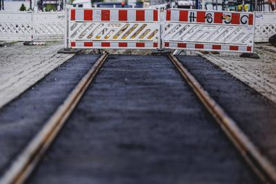 Gleisarbeiten-stock-foto