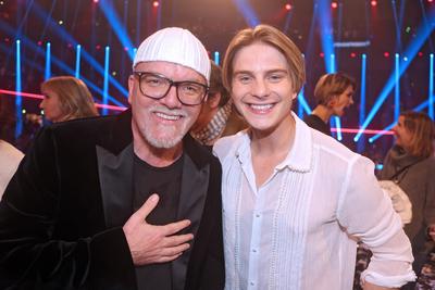ARD: SCHLAGERBOOOM 2023 - Alles Funkelt! Alles Glitzert! . S?nger DJ ?tzi und Vincent Gross w?hrend der ARD Fernsehshow-stock-foto