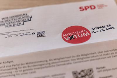 SPD-Mitgliedervotum ? Abstimmung zur Gro?en Koalition vom 15. bis 29. April-stock-photo