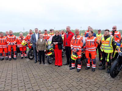 Saisonstart der Johanniter - Motorradstaffel P?nktlich zum Osterwochenende startete die JUH Motorradstaffel mit ihren St-stock-foto