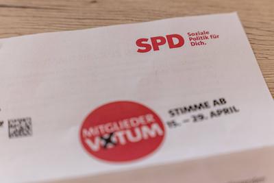 SPD-Mitgliedervotum ? Abstimmung zur Gro?en Koalition vom 15. bis 29. April-stock-photo