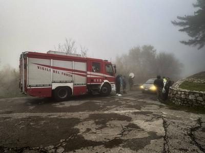 Monte Faito Cable Car Crash-stock-foto
