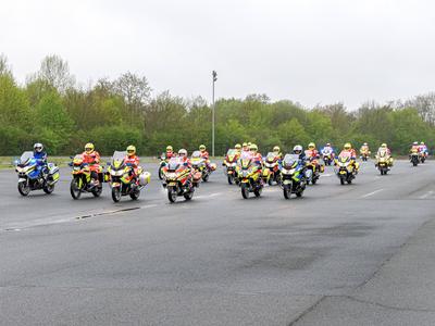 Saisonstart der Johanniter - Motorradstaffel P?nktlich zum Osterwochenende startete die JUH Motorradstaffel mit ihren St-stock-foto