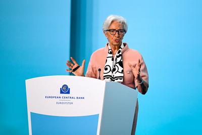 EZB-Ratssitzung mit Zinsentscheidung-stock-foto