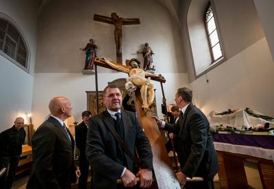 Karfreitagsprozession in Lohr-stock-photo