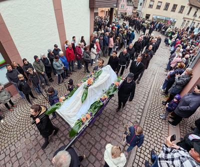 Karfreitagsprozession in Lohr-stock-photo