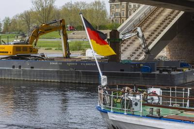 Carolabr?cke in Dresden-stock-foto
