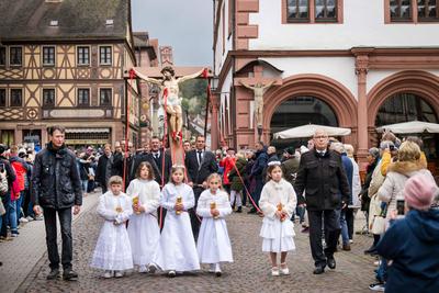Karfreitagsprozession in Lohr-stock-photo