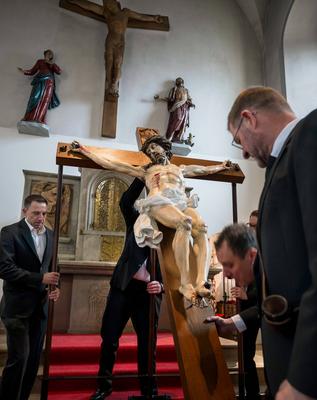 Karfreitagsprozession in Lohr-stock-photo