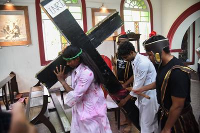 INDIA - RELIGION - CHRISTIANITY-stock-foto