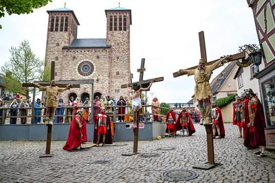 Karfreitag Prozession in Bensheim-stock-foto